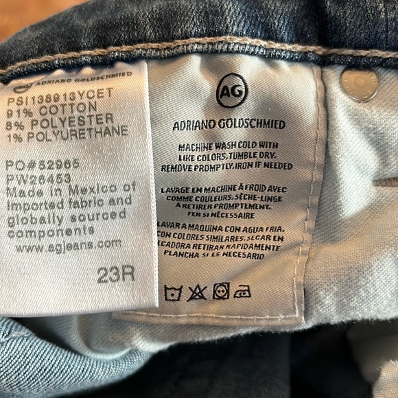 AG-ED DENIM LEGGING SUPER SKINNY ANKLE. SIZE 23. NWOT MEDIUM WASH. - Picture 7 of 13